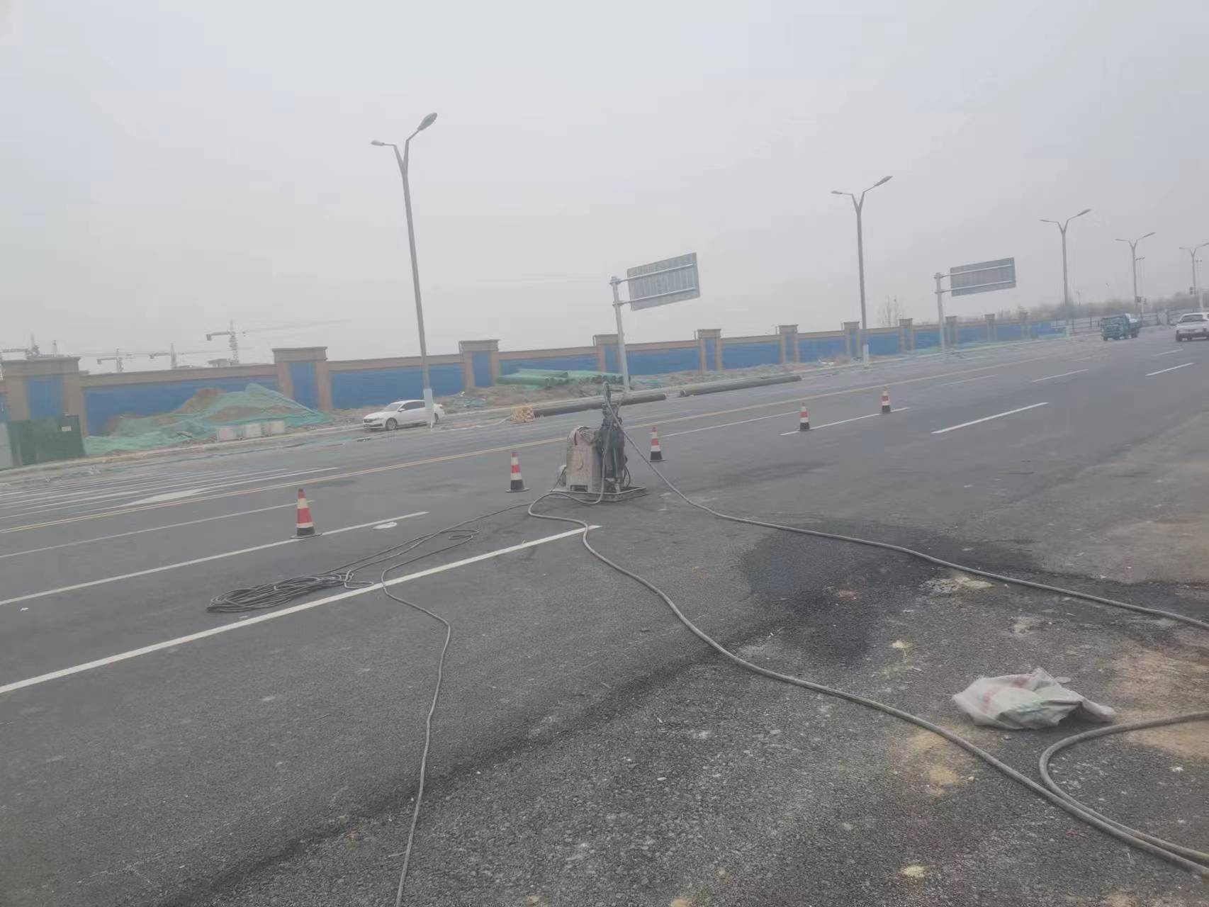 杨林尾镇马路注浆